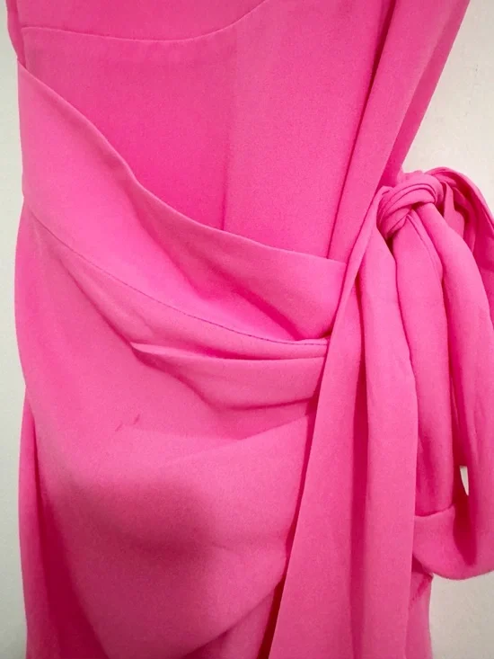 Lilly Pulitzer Alisa Ruffle Wrap Dress Hot Pink 12 - Picture 8 of 16